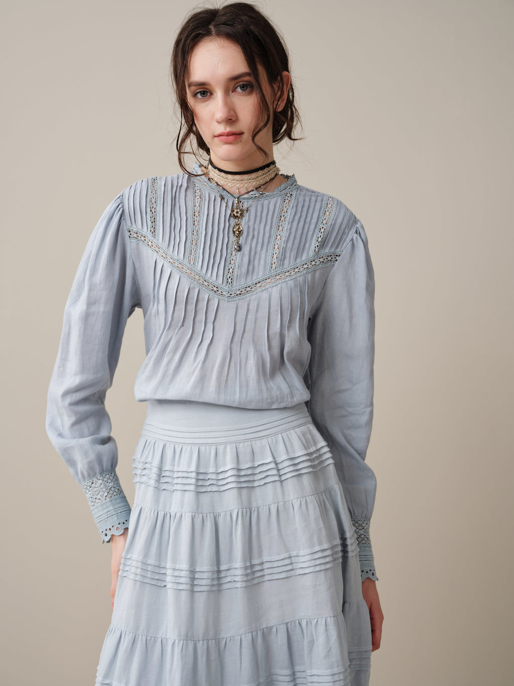 Minna 21 | Edward Linen Lace Blouse