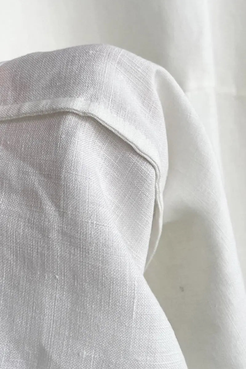 100 Linen Sleeveless Midi Dress With Back Slit