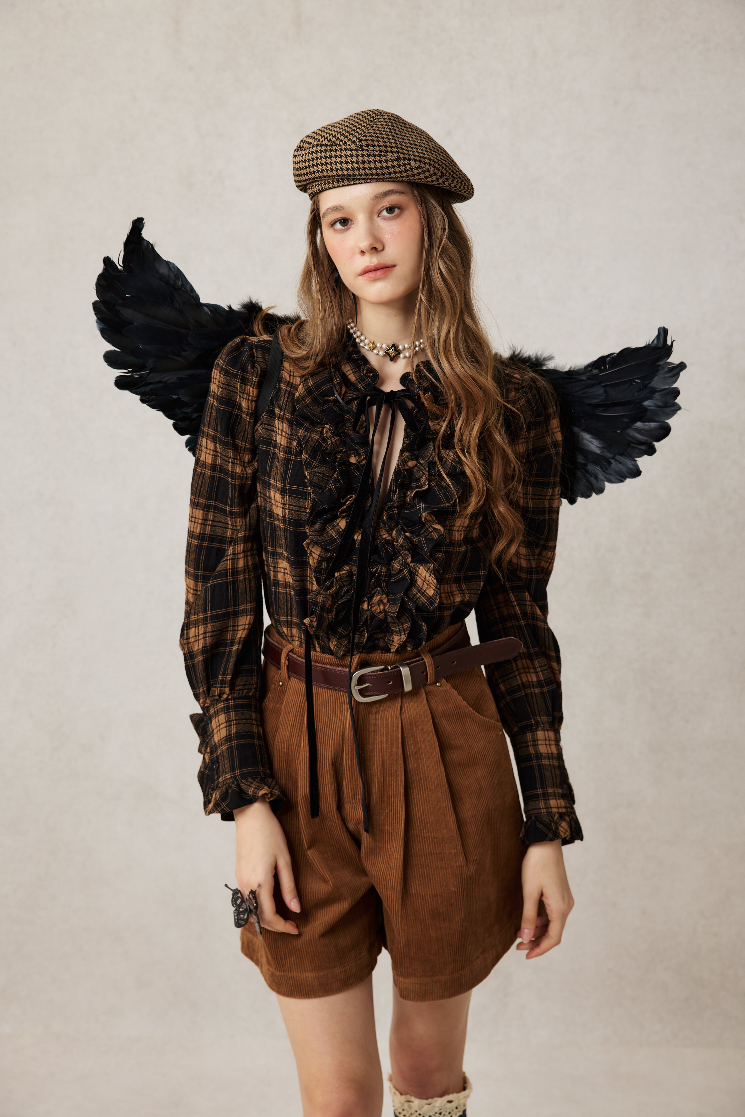 Annie 22 | 100% Wool Puff Sleeve Shirt Blouse