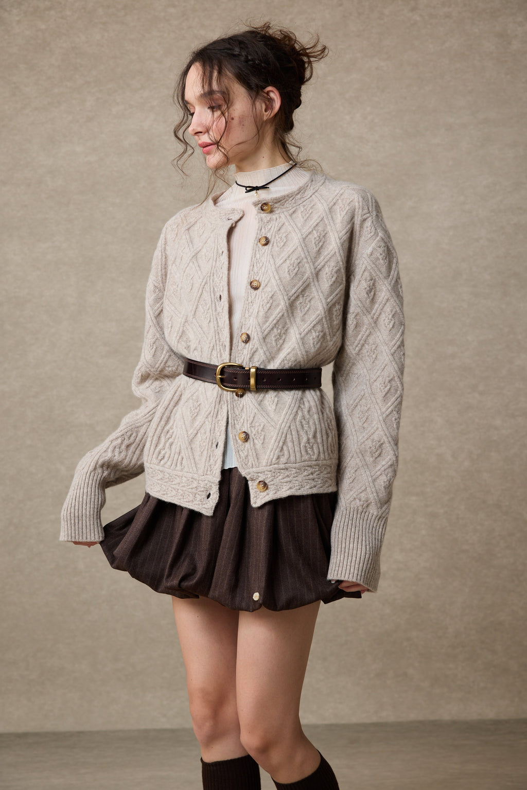Flurry 17 | 100% Wool Sculptured Knitwear Cardigan