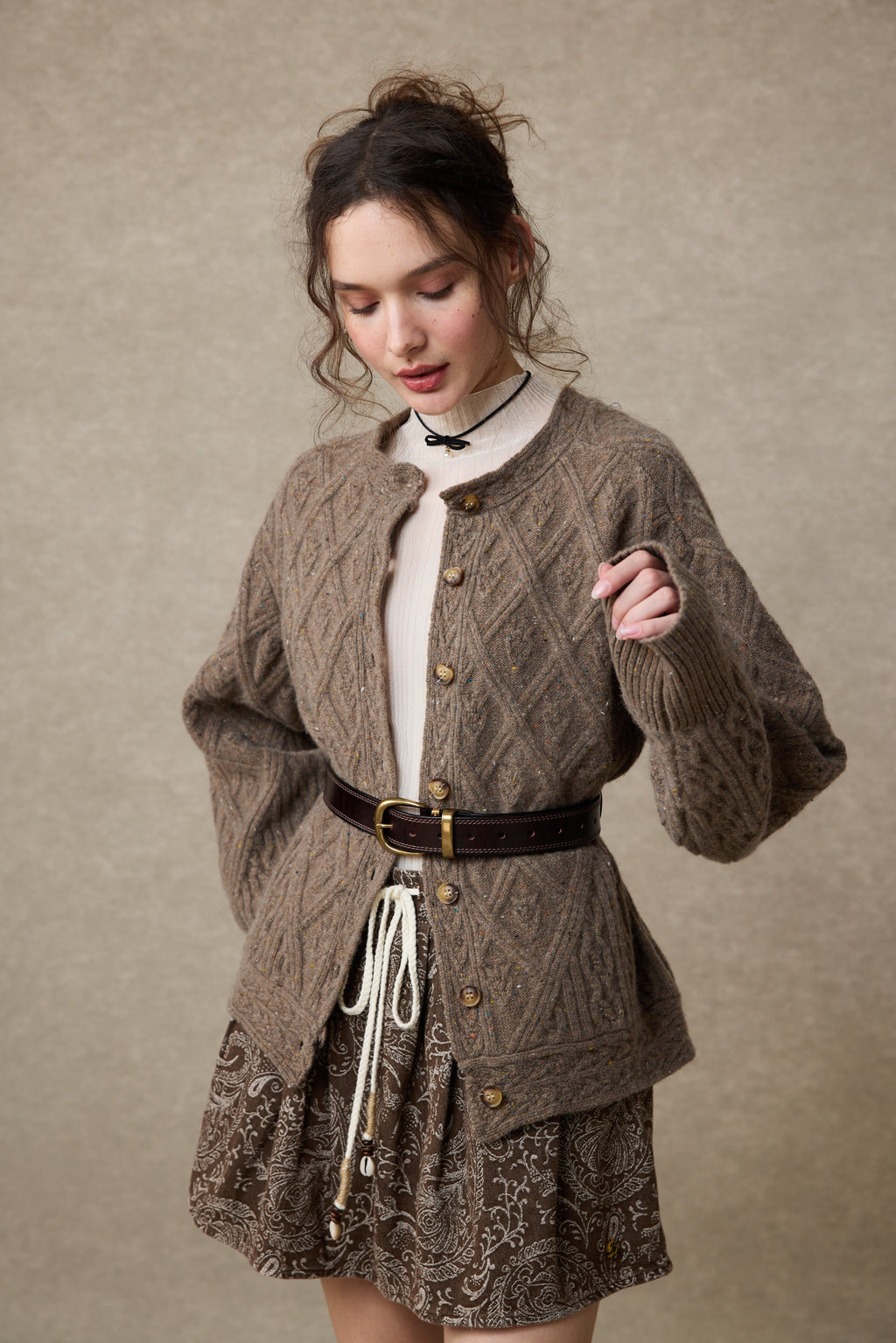 Flurry 17 | 100% Wool Sculptured Knitwear Cardigan