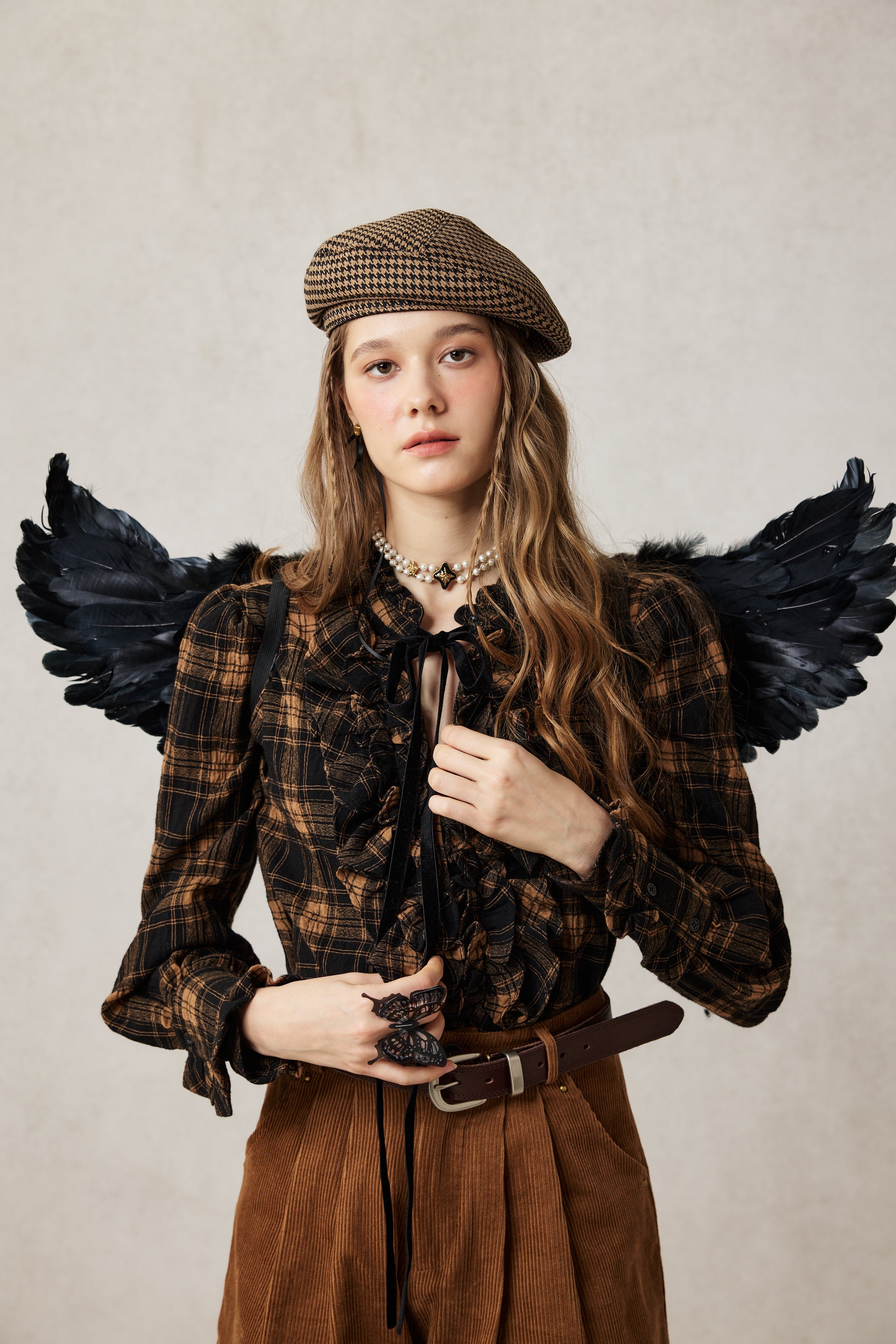 Annie 22 | 100% Wool Puff Sleeve Shirt Blouse