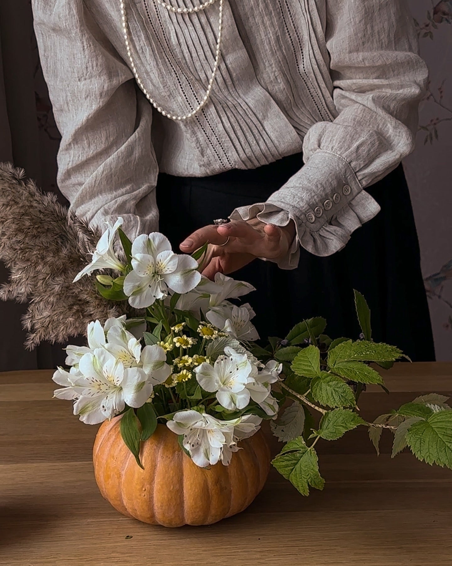 Sharon 21 |pintucked luxury linen shirt blouse