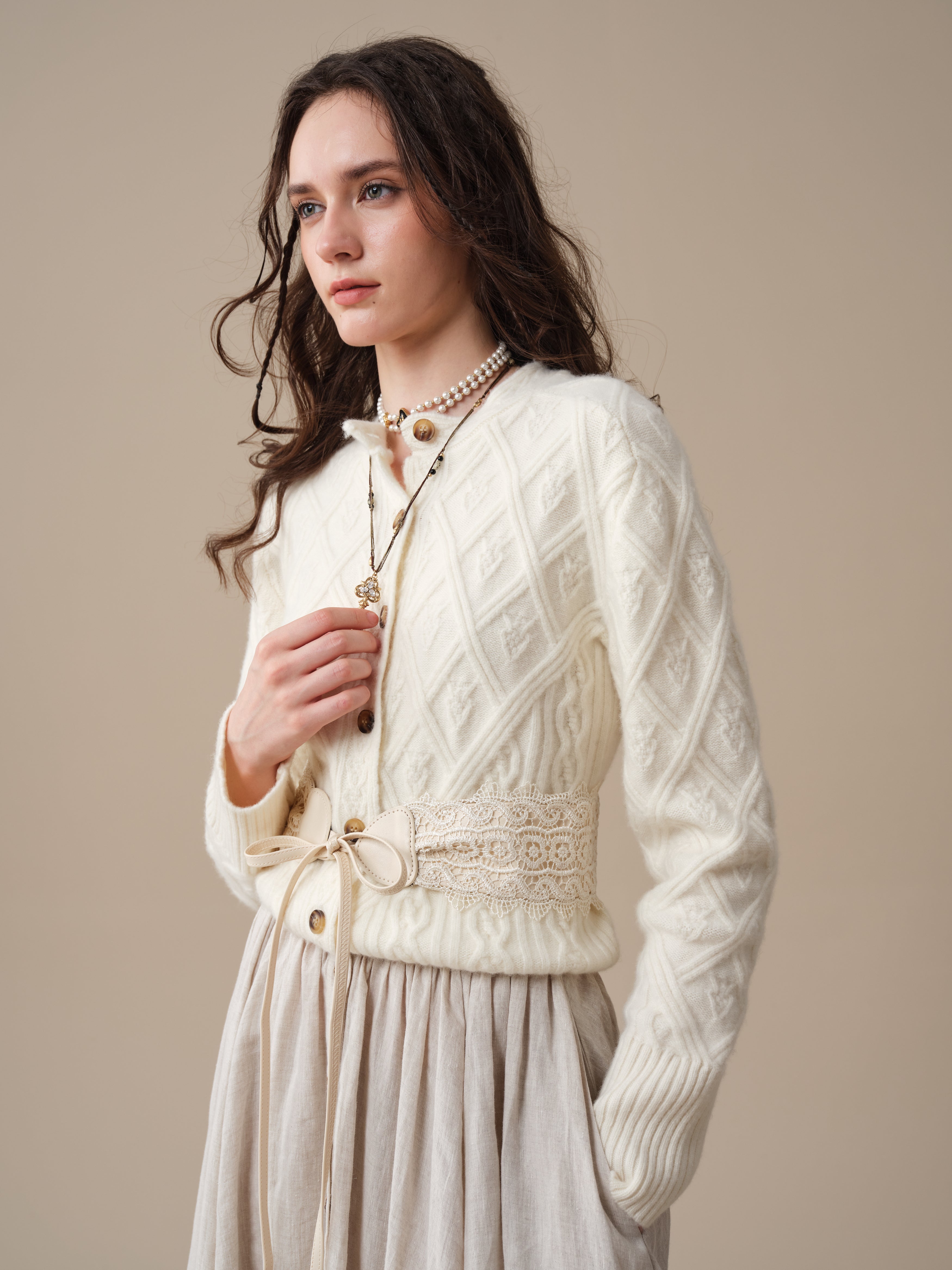 Flurry 17 | 100% Wool Sculptured Knitwear Cardigan