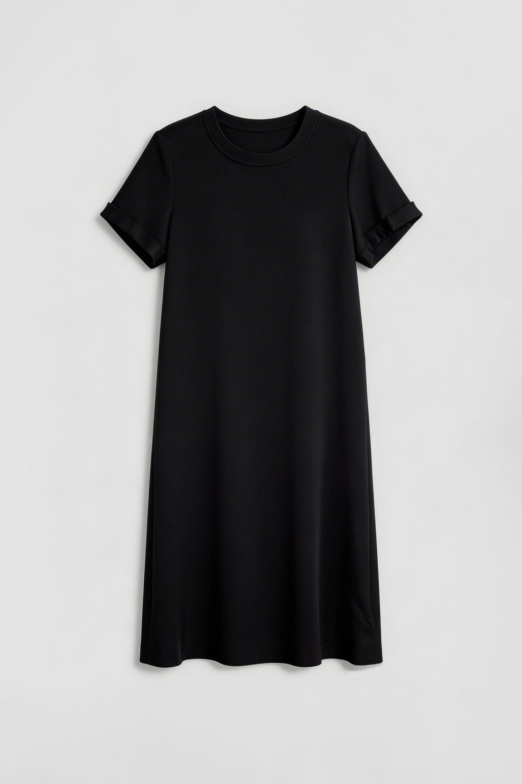 30 Momme Silk Crepe Short Sleeve Midi Dress