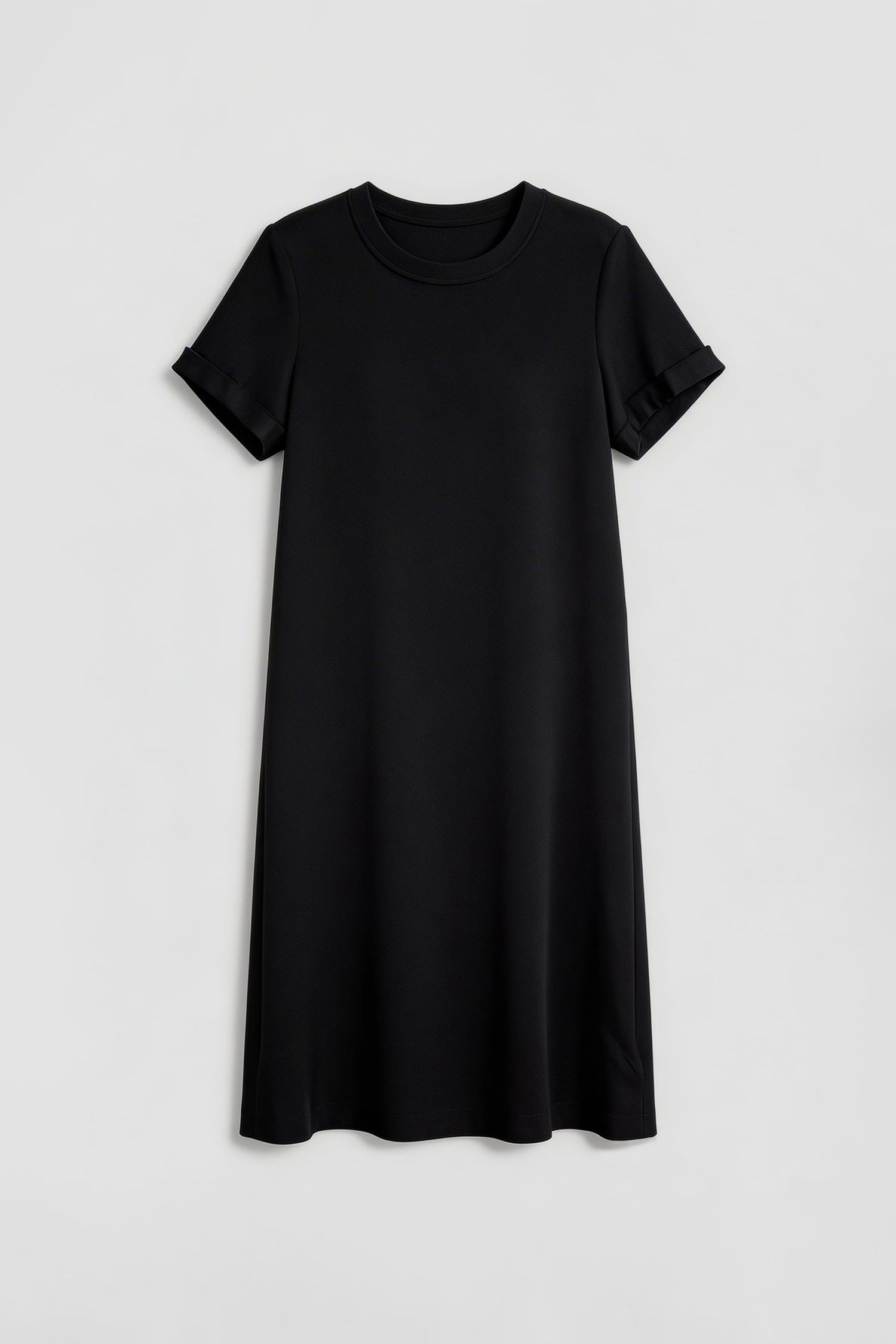 30 Momme Silk Crepe Short Sleeve Midi Dress