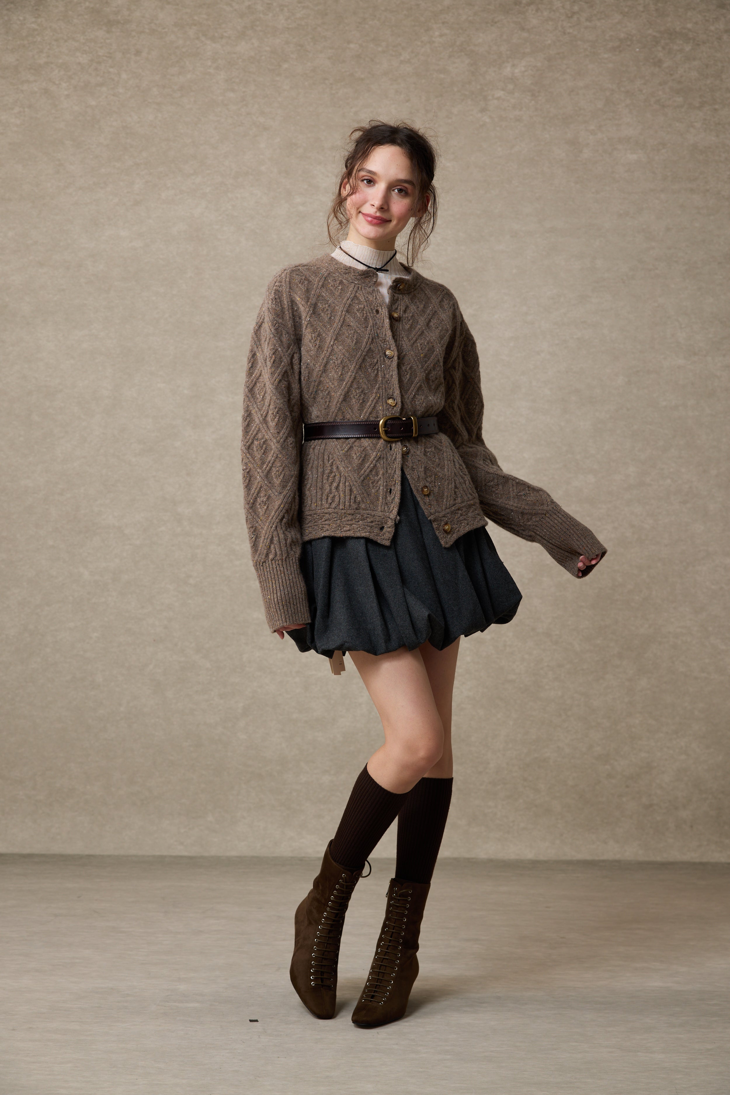 Flurry 17 | 100% Wool Sculptured Knitwear Cardigan