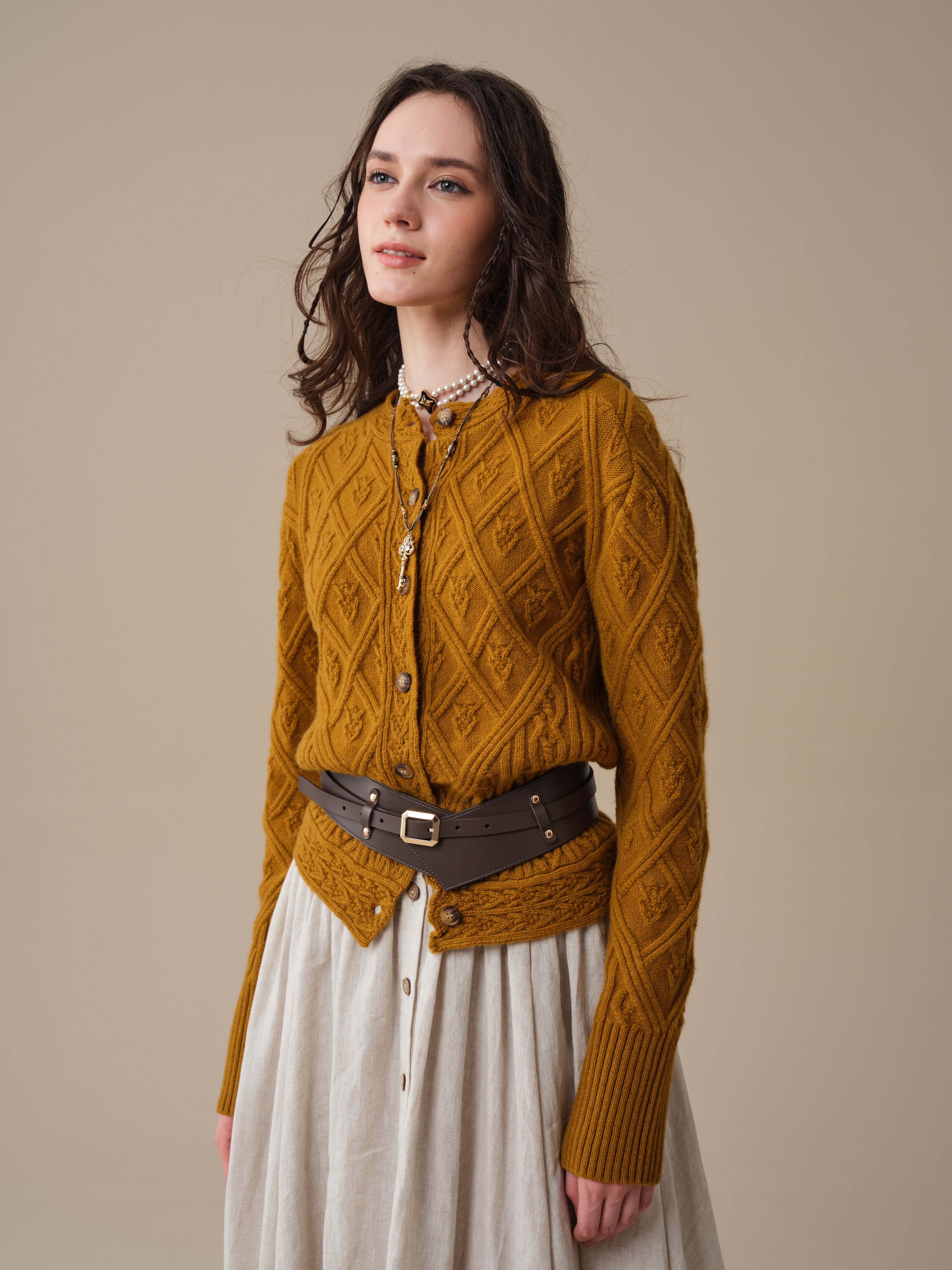 Flurry 17 | 100% Wool Sculptured Knitwear Cardigan