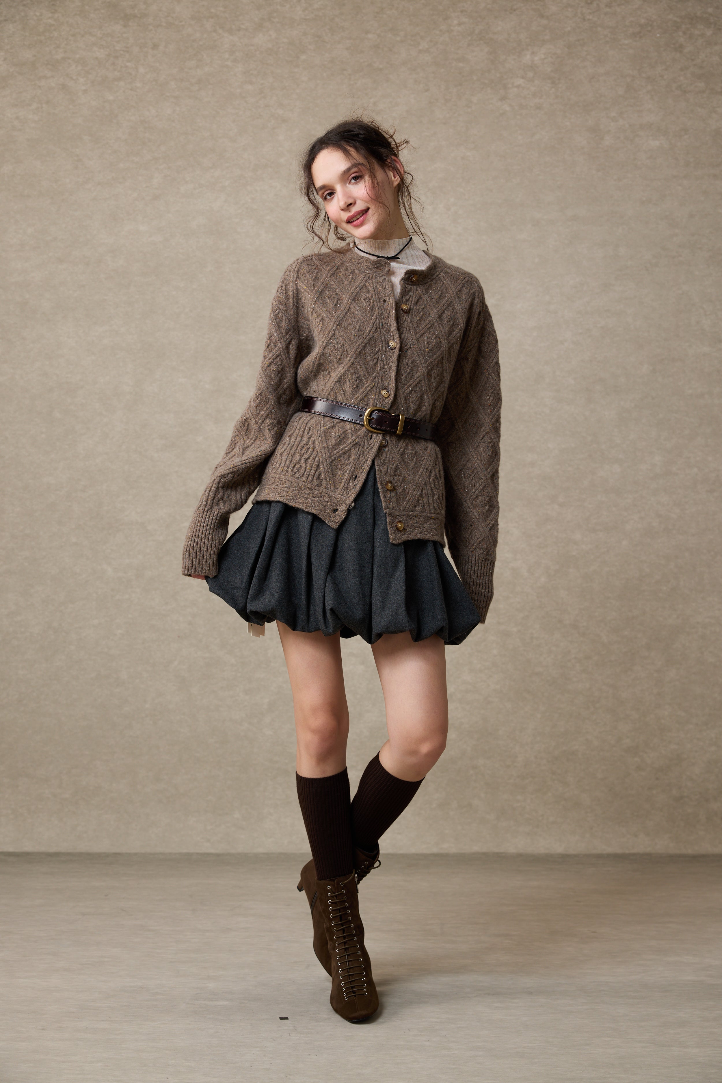 Flurry 17 | 100% Wool Sculptured Knitwear Cardigan