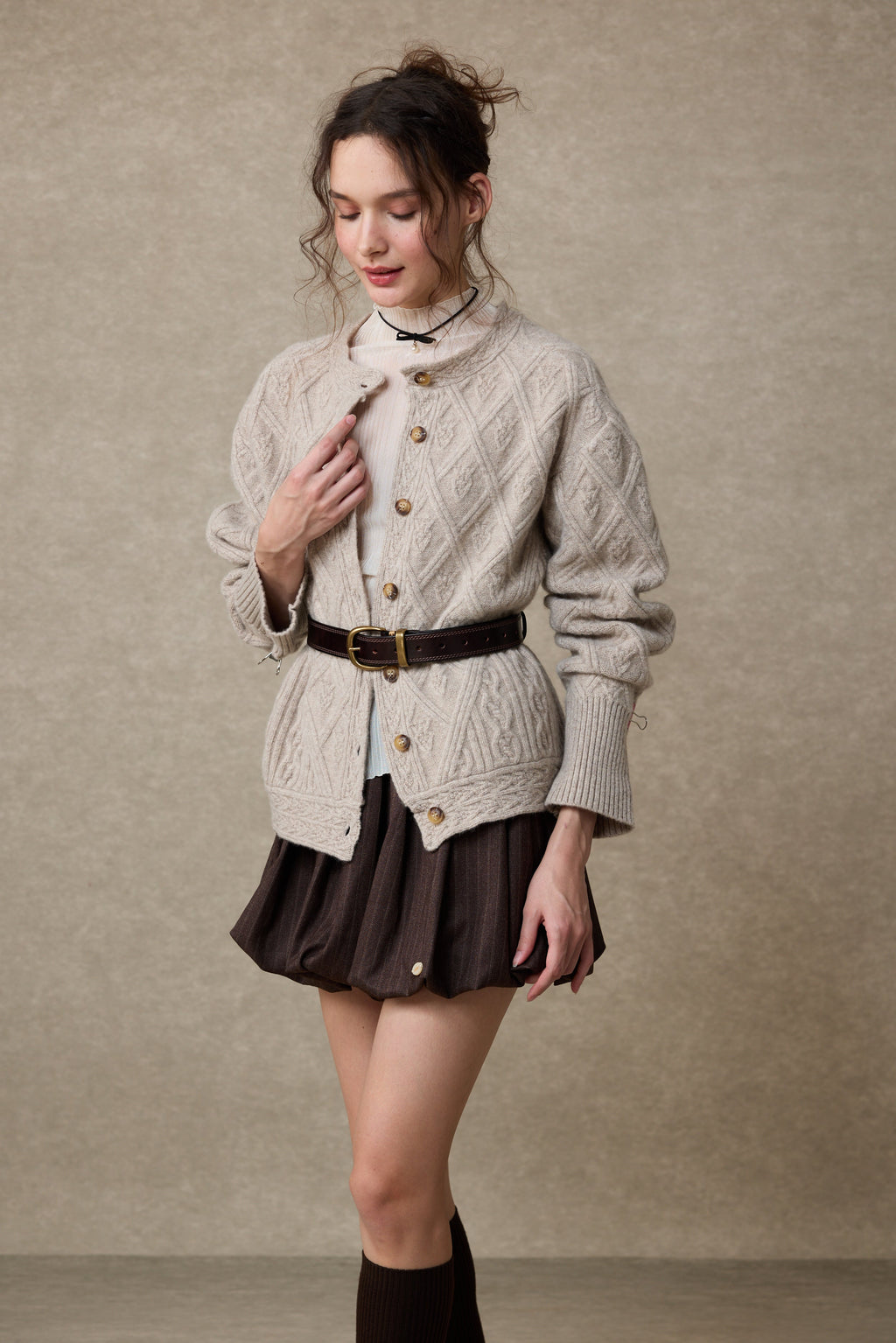 Flurry 17 | 100% Wool Sculptured Knitwear Cardigan