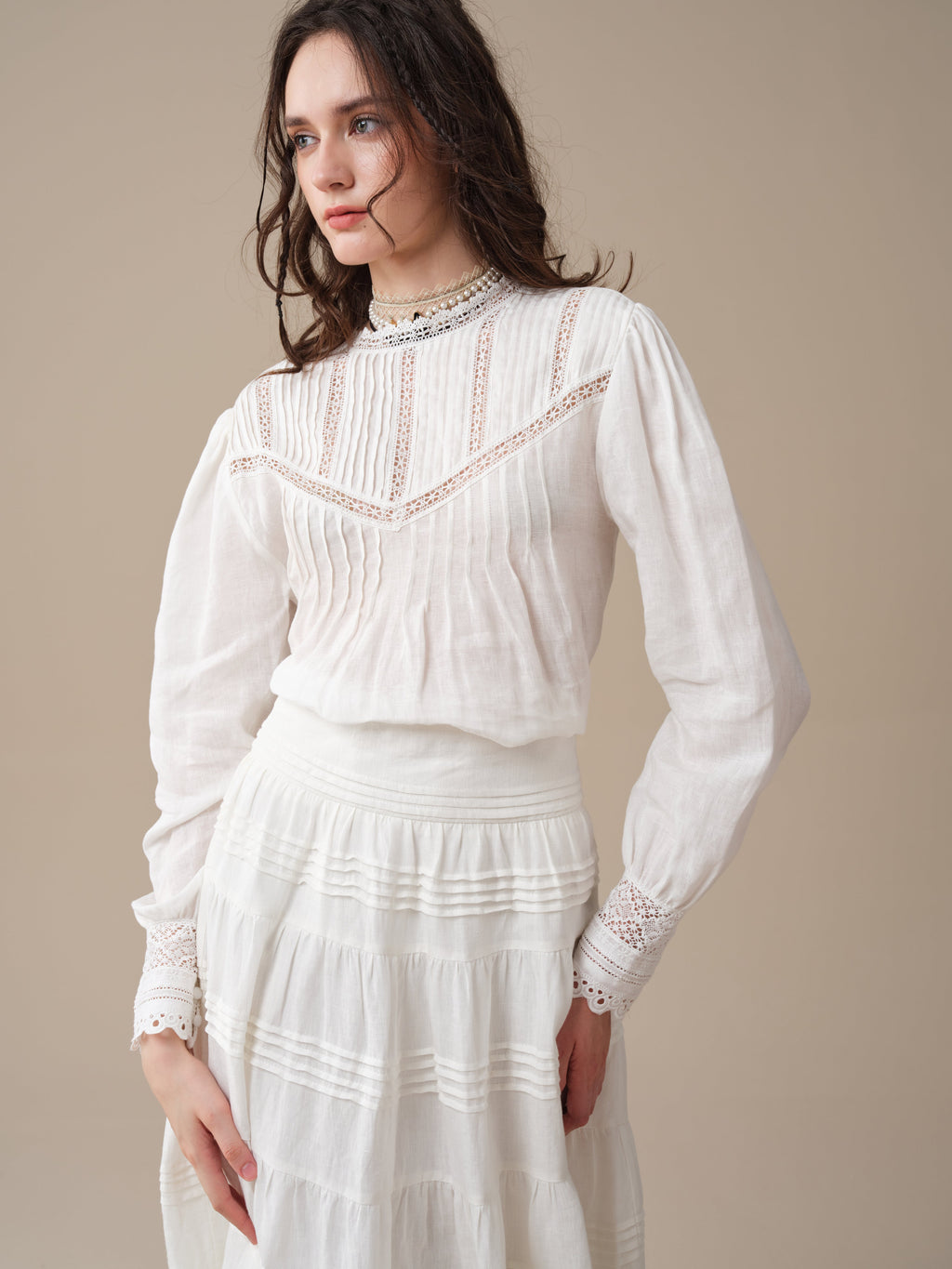 Minna 21 | Edward Linen Lace Blouse