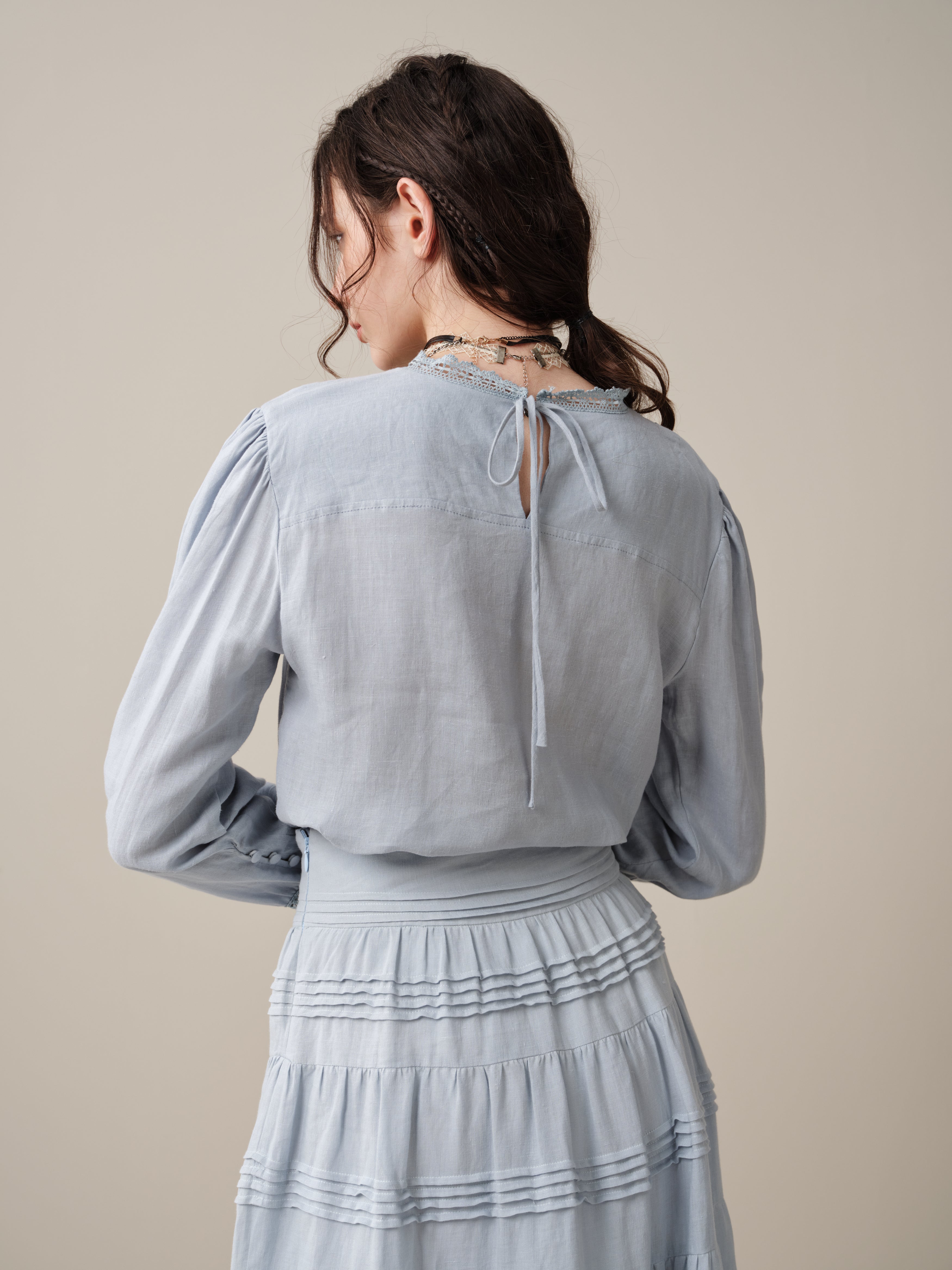 Minna 21 | Edward Linen Lace Blouse
