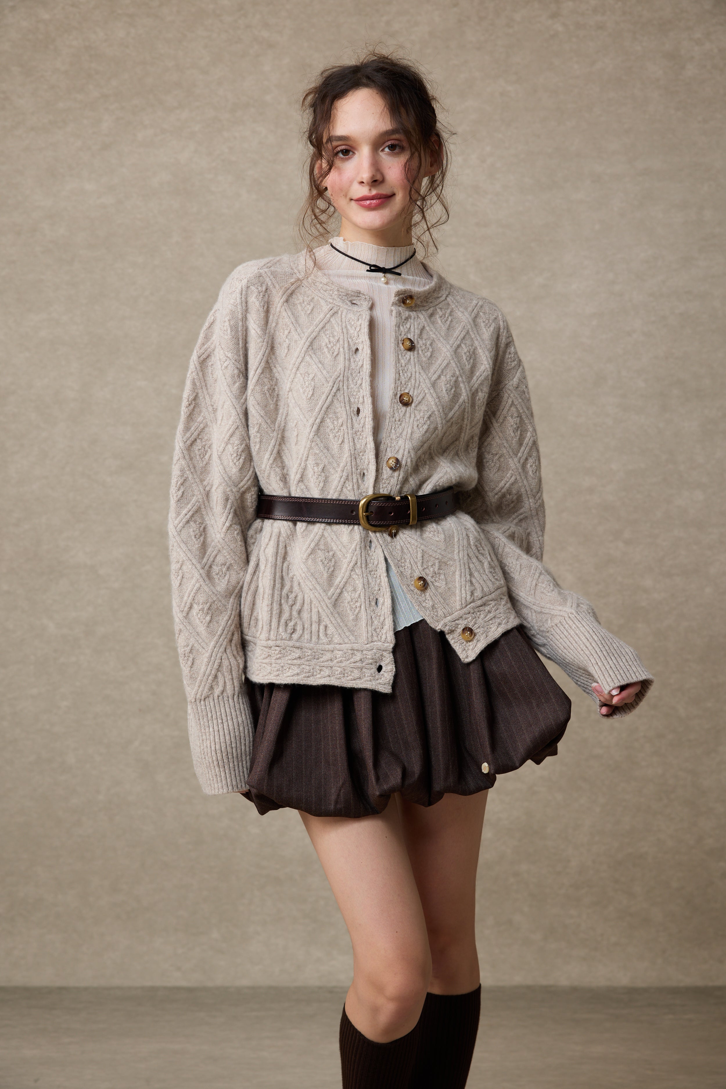 Flurry 17 | 100% Wool Sculptured Knitwear Cardigan