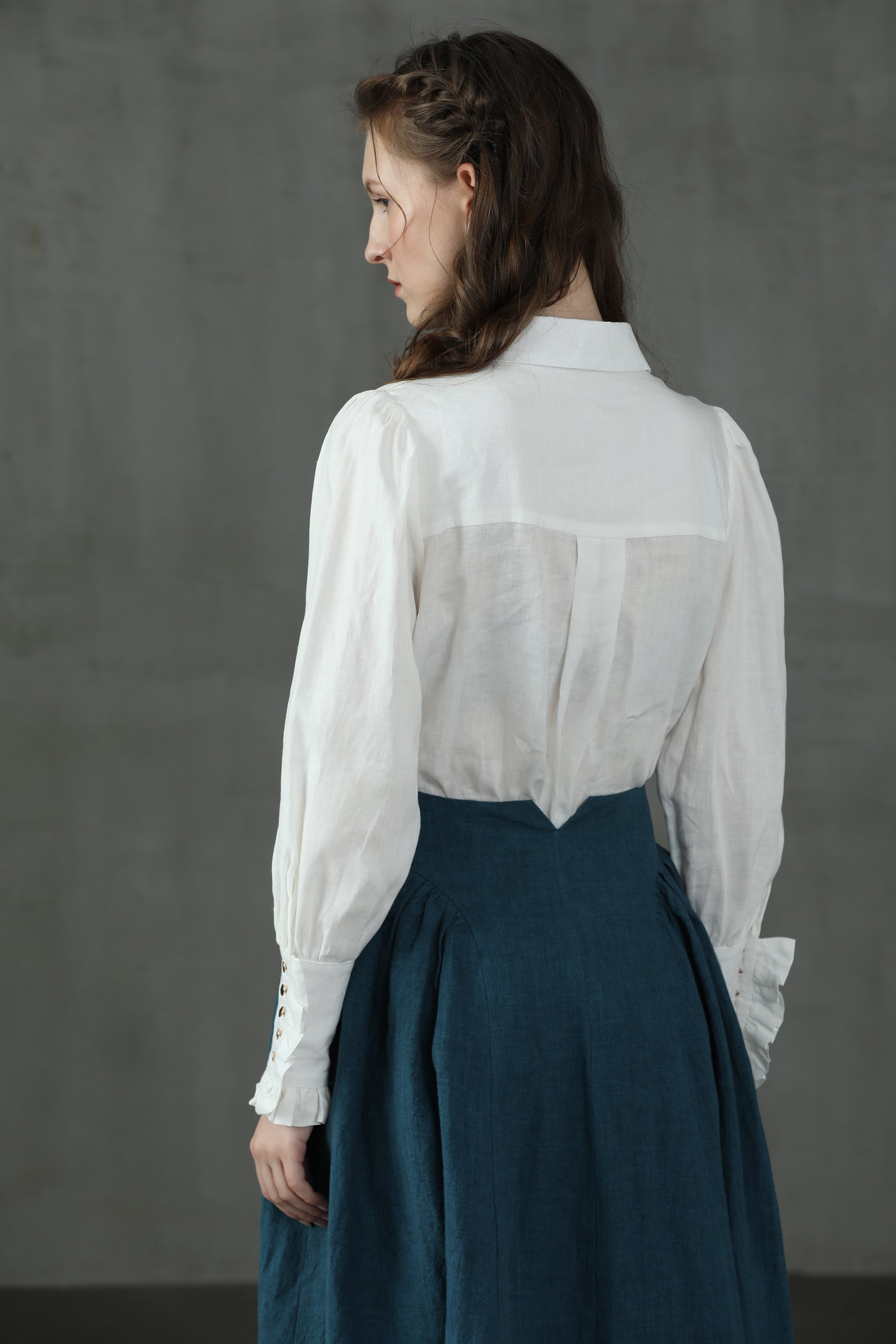 Jo March 31 | Accordion Pleated Linen Shirt