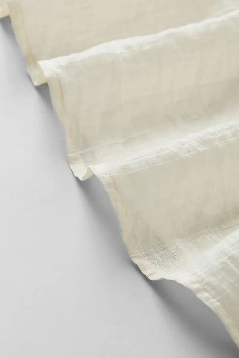 Ivory Lyocell Sleeveless Ruffle-Detail Midi Dress